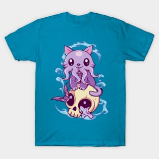 Skull Cat Octopus Kawaii Gothic T-Shirt